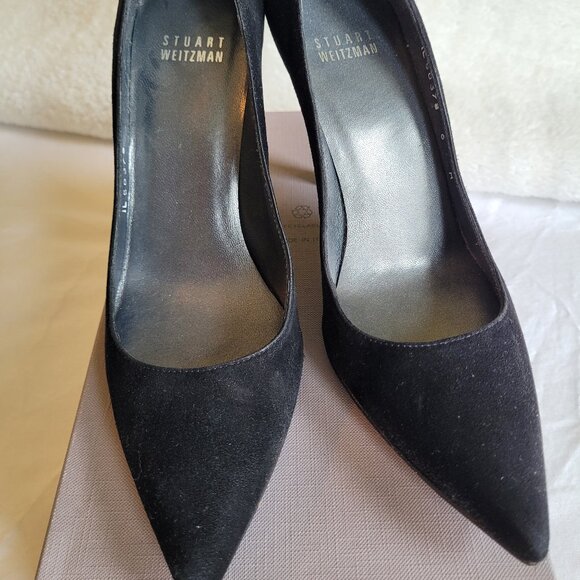 Stewart Weitzman black-heeled suede pumps - very good condition - Picture 4 of 6